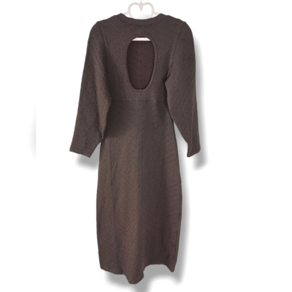 NWOT Free People Gabby Midi Sweater Seamless Dress in Brown 🤎 Size M/L $198 - Picture 5 of 7